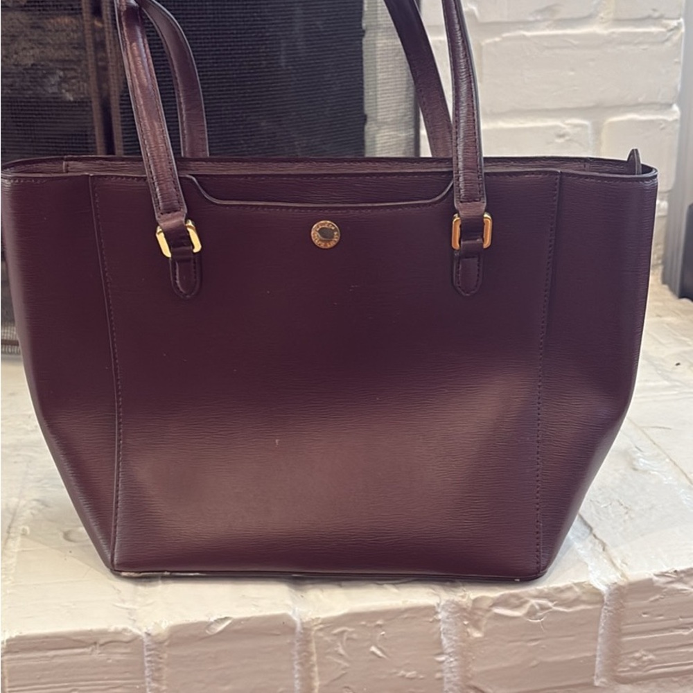 Ralph Lauren Deep Burgundy Tote